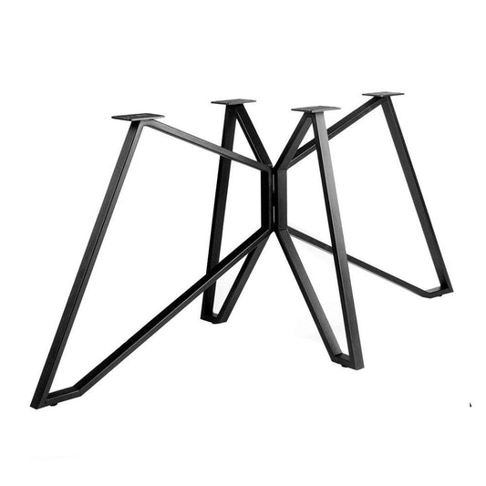 Stalen onderstel zwart vlinder 140 bij 65 cm en hoogte 72 cm  (4 x 2 cm)