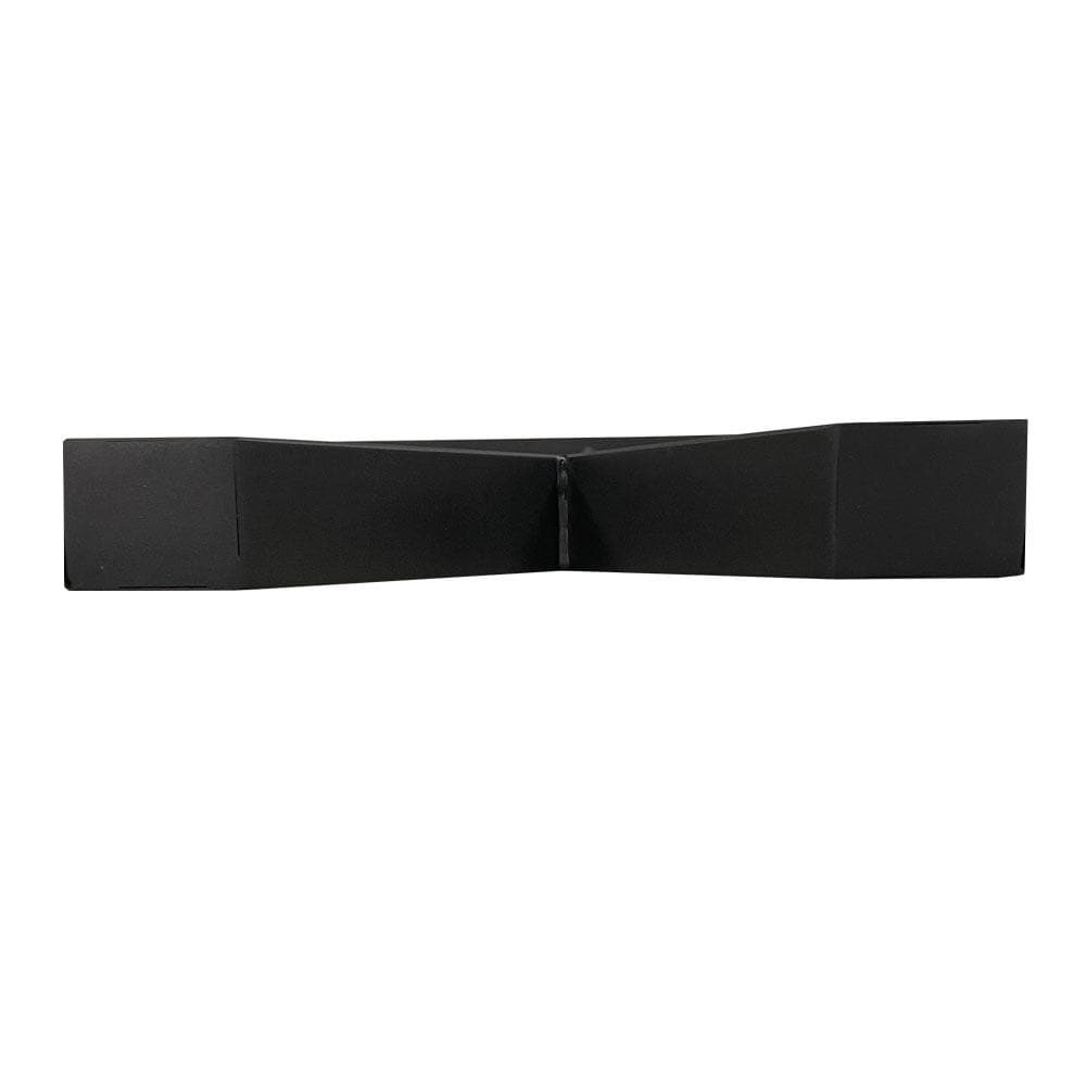 Stalen X bankpoten 38 bij 6 cm en hoogte 43 cm zwart (6 x 6 cm) - 2 stuks