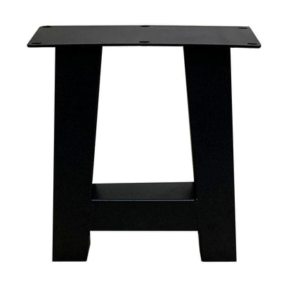 Stalen A tafelpoot 32 bij 6 cm en hoogte 42 cm zwart (6 x 6 cm) - 2 stuks