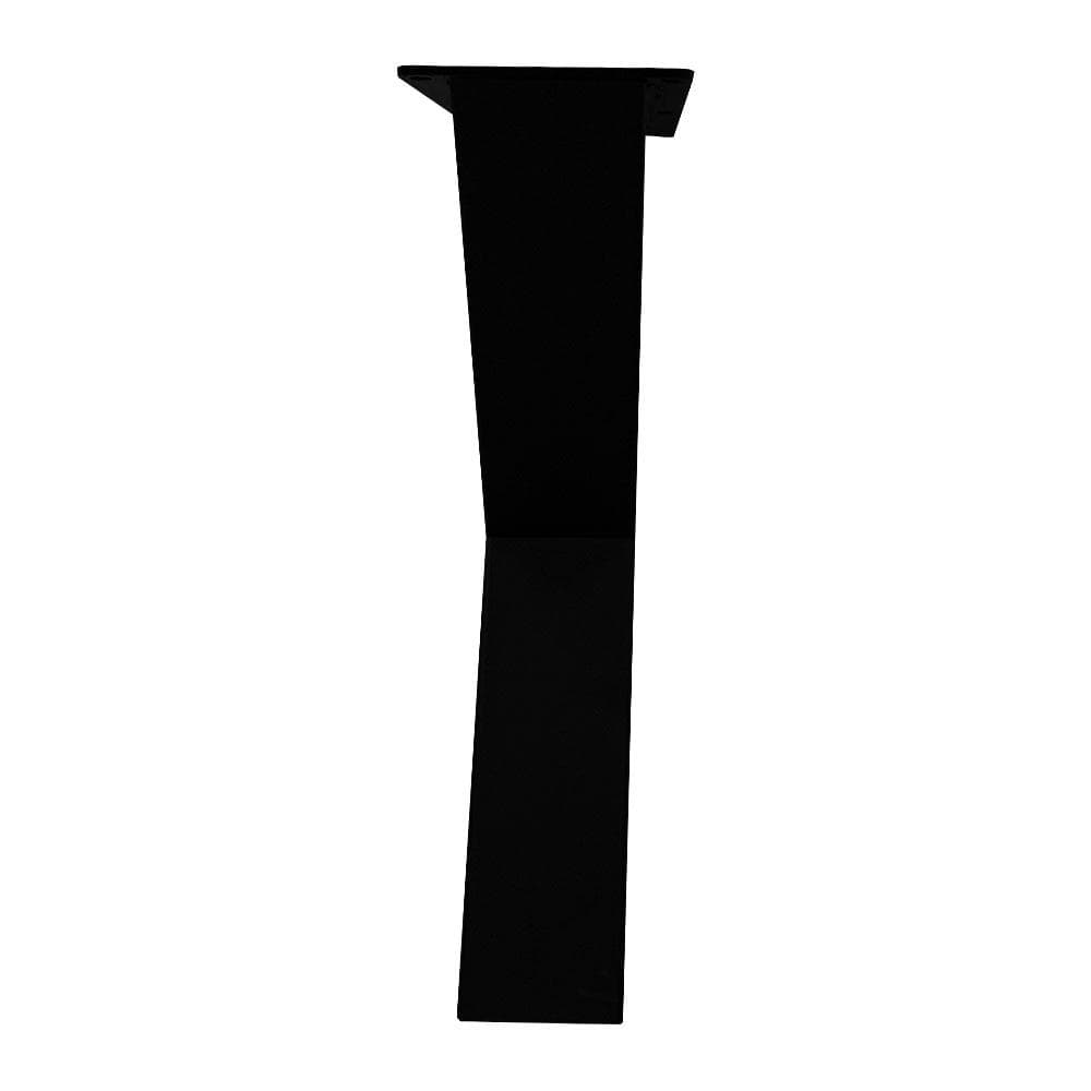 Stalen X-poten bank 38 bij 8 cm en hoogte 43 cm zwart (8 x 8 cm) - 2 stuks