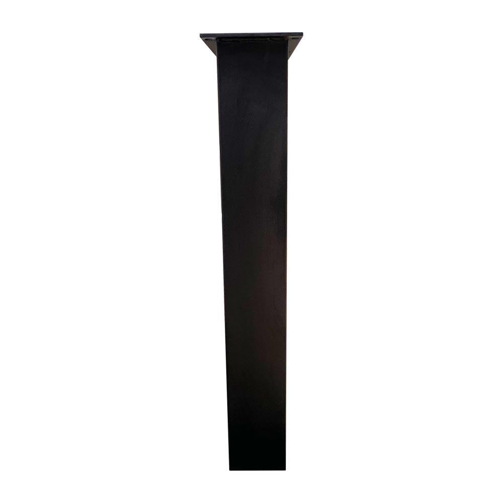Zwarte stalen U tafelpoot voor buiten 72 cm (koker 10 x 4) (set van 2 stuks)