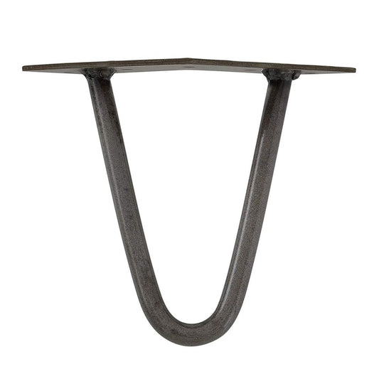 Massief raw steel hairpin tafelpoot 15 cm (set van 4 stuks)