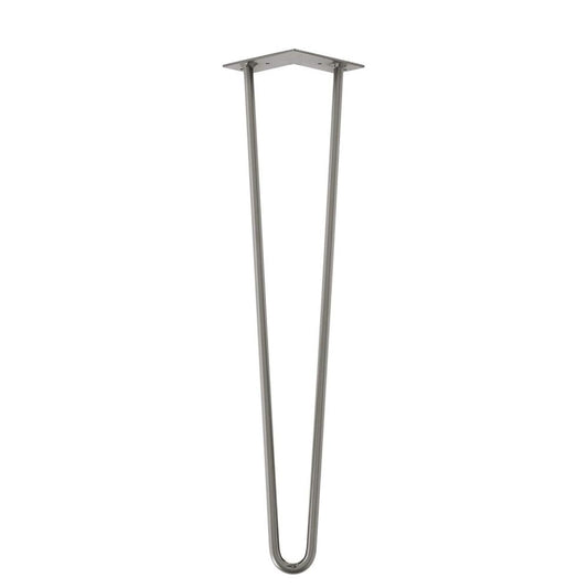 Massief raw steel hairpin tafelpoot 71 cm (set van 4 stuks)