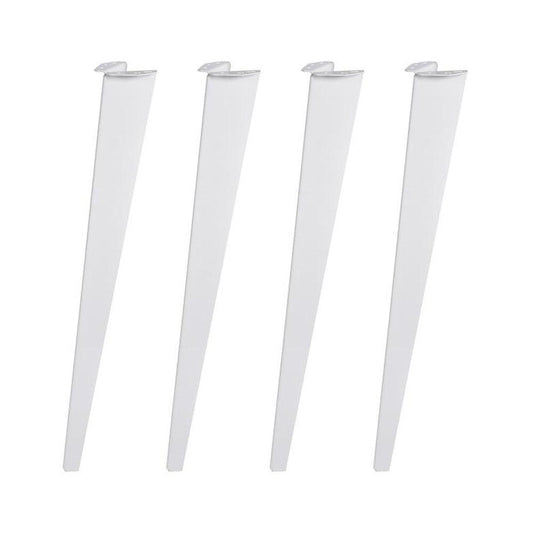 Witte tapse design meubelpoot 72 cm (set van 4)