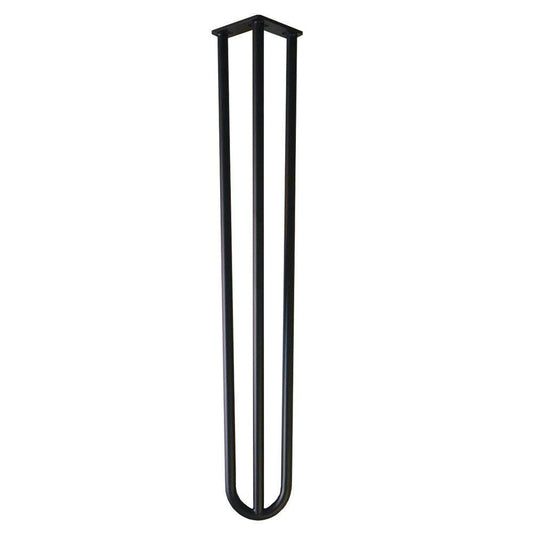Zwarte 3-punt hairpin tafelpoot 71 cm (set van 4 stuks)