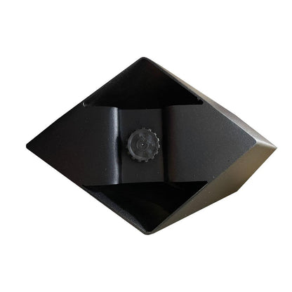Zwarte stalen X-diamant tafelpoot 72 cm (koker 10 x 10) (set van 2 stuks)
